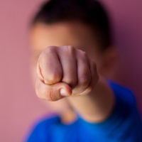 close up of boys fist