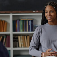 therapist talking to girl