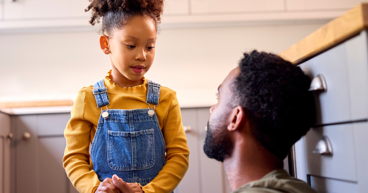 Father comforting daughter Suffering With OCD